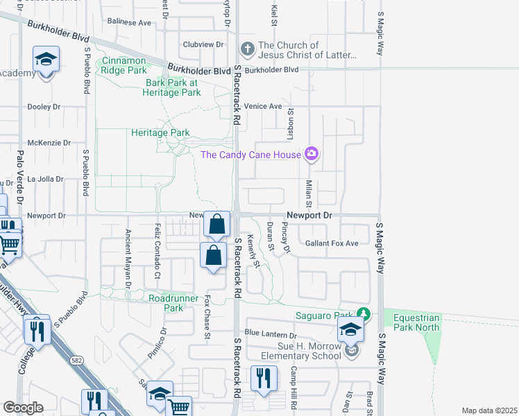 map of restaurants, bars, coffee shops, grocery stores, and more near 1019 Island Falls Avenue in Henderson