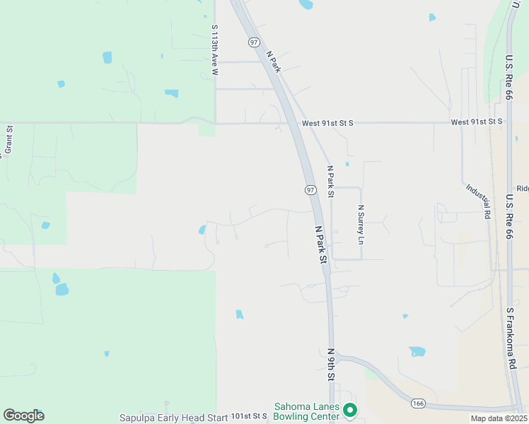 map of restaurants, bars, coffee shops, grocery stores, and more near 261 Castle Creek Drive in Sapulpa