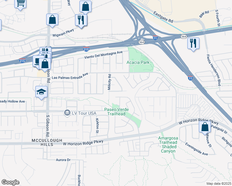 map of restaurants, bars, coffee shops, grocery stores, and more near 831 Sleepy Moon Avenue in Henderson