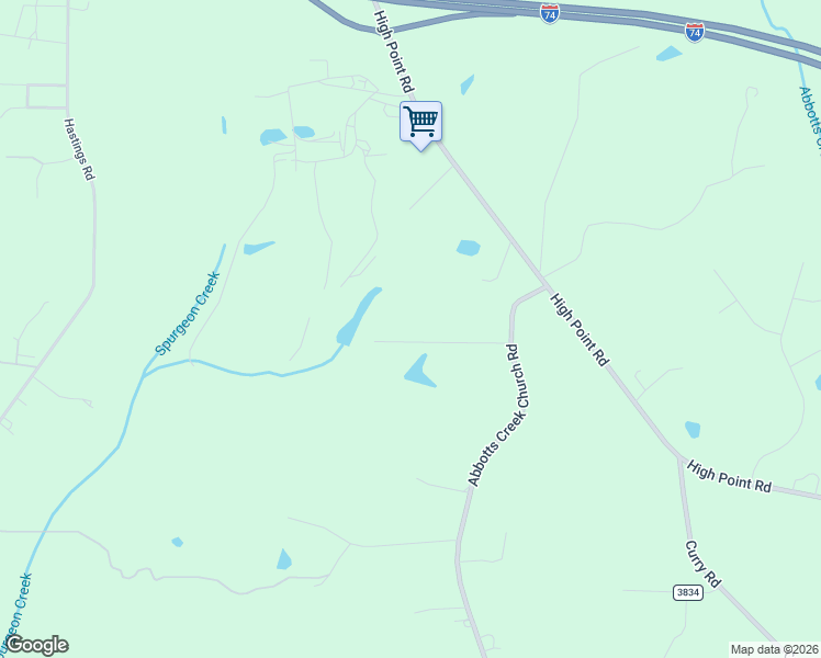 map of restaurants, bars, coffee shops, grocery stores, and more near 6380 Andrews Drive in Kernersville