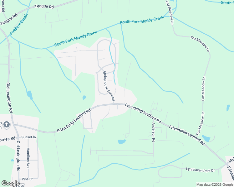 map of restaurants, bars, coffee shops, grocery stores, and more near 105 Springhouse Farm Court in Winston-Salem