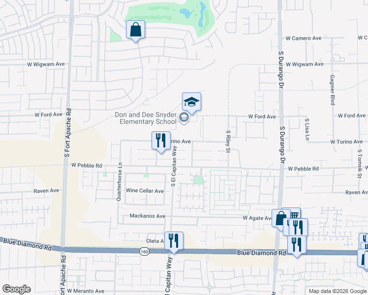 map of restaurants, bars, coffee shops, grocery stores, and more near 8964 Lily Touchstone Court in Las Vegas