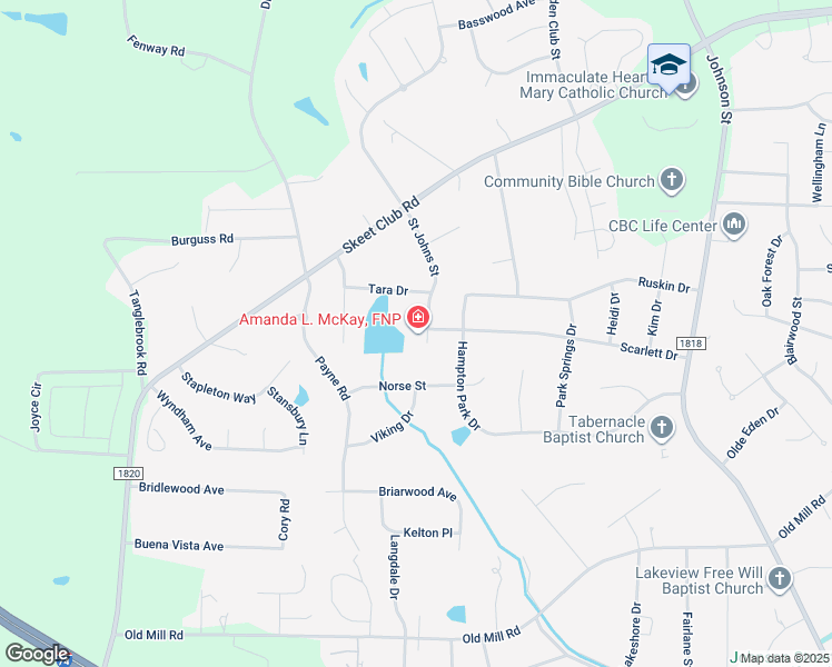 map of restaurants, bars, coffee shops, grocery stores, and more near 4152 Saint Johns Street in High Point