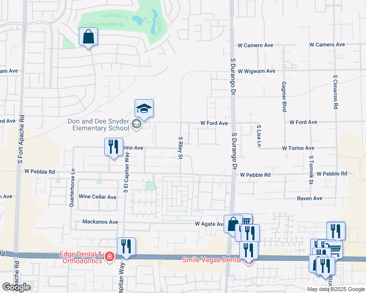 map of restaurants, bars, coffee shops, grocery stores, and more near 8795 Old Sea Avenue in Las Vegas