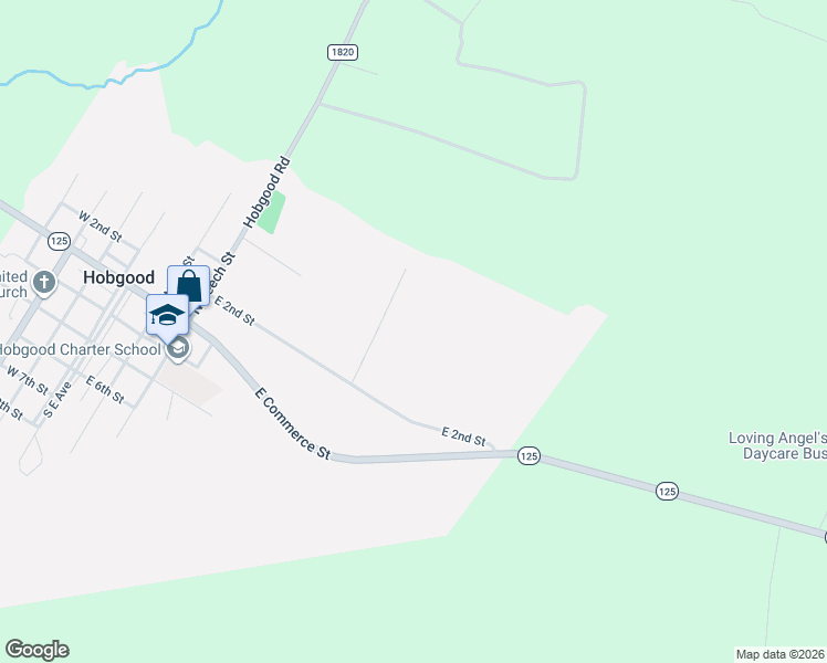 map of restaurants, bars, coffee shops, grocery stores, and more near 440 East 2nd Street in Hobgood