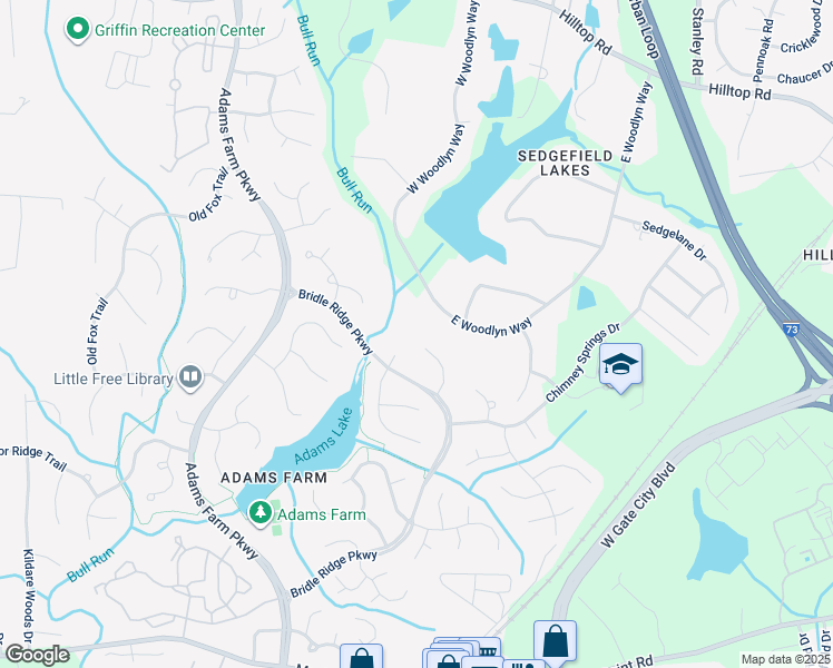 map of restaurants, bars, coffee shops, grocery stores, and more near 22 Highgate Court in Greensboro