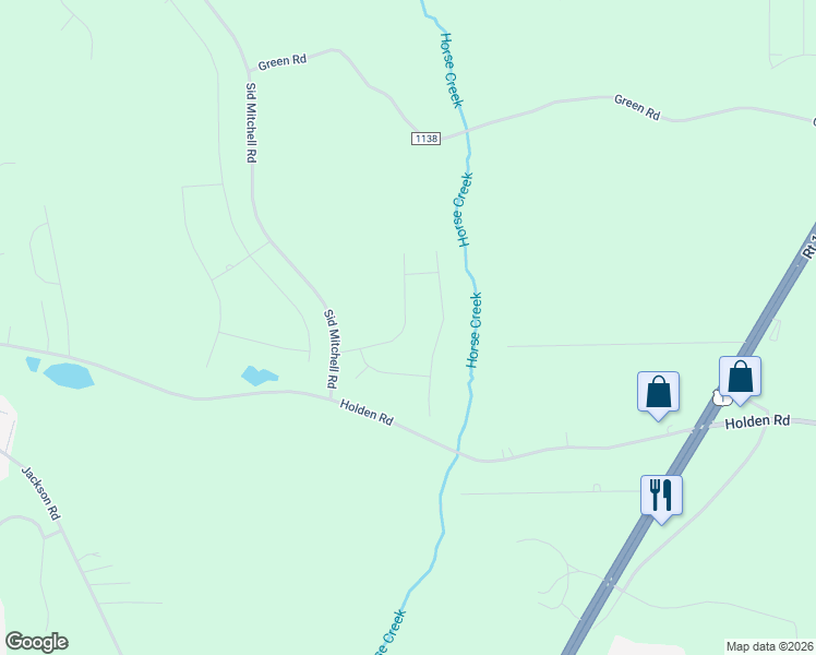 map of restaurants, bars, coffee shops, grocery stores, and more near 140 Falls Creek Drive in Youngsville