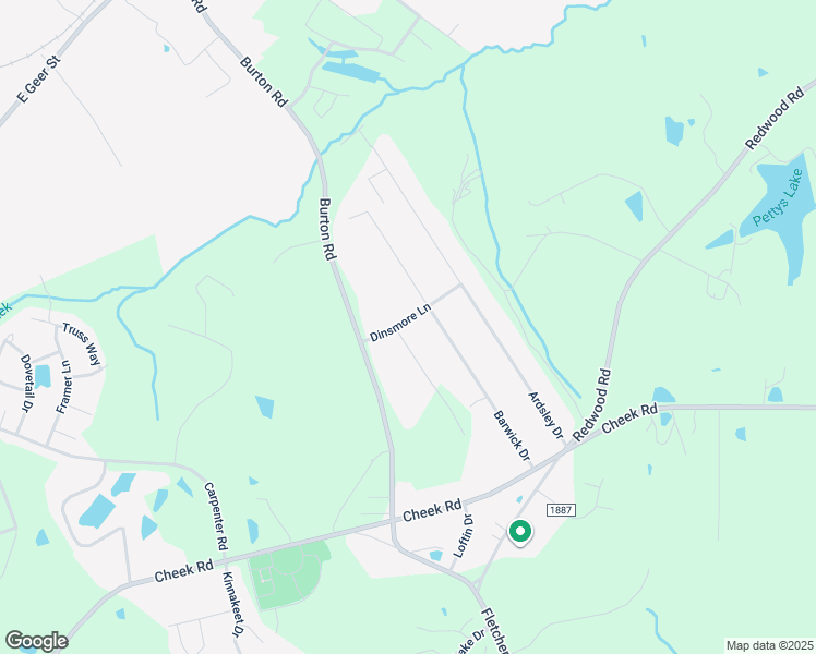 map of restaurants, bars, coffee shops, grocery stores, and more near 4104 Dinsmore Lane in Durham