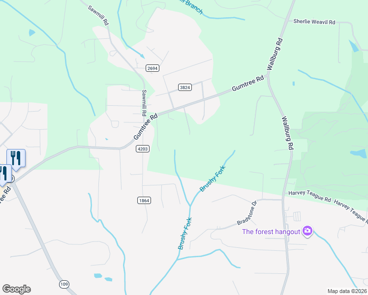 map of restaurants, bars, coffee shops, grocery stores, and more near 4689 Yokely Farm Road in Winston-Salem