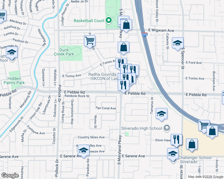 map of restaurants, bars, coffee shops, grocery stores, and more near 1148 Aldenwood Avenue in Las Vegas