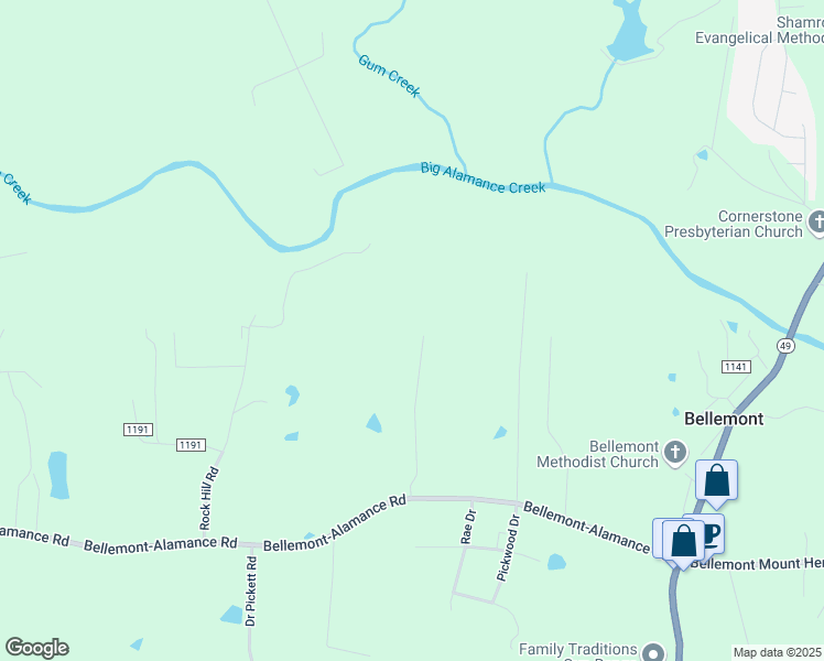 map of restaurants, bars, coffee shops, grocery stores, and more near 2870 Shiloh Stone Court in Burlington