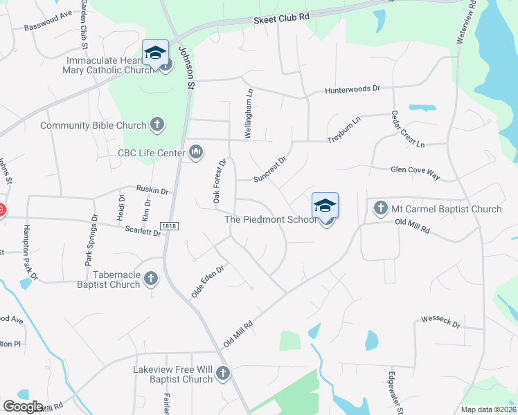 map of restaurants, bars, coffee shops, grocery stores, and more near 1214 Heatherbrook Drive in High Point