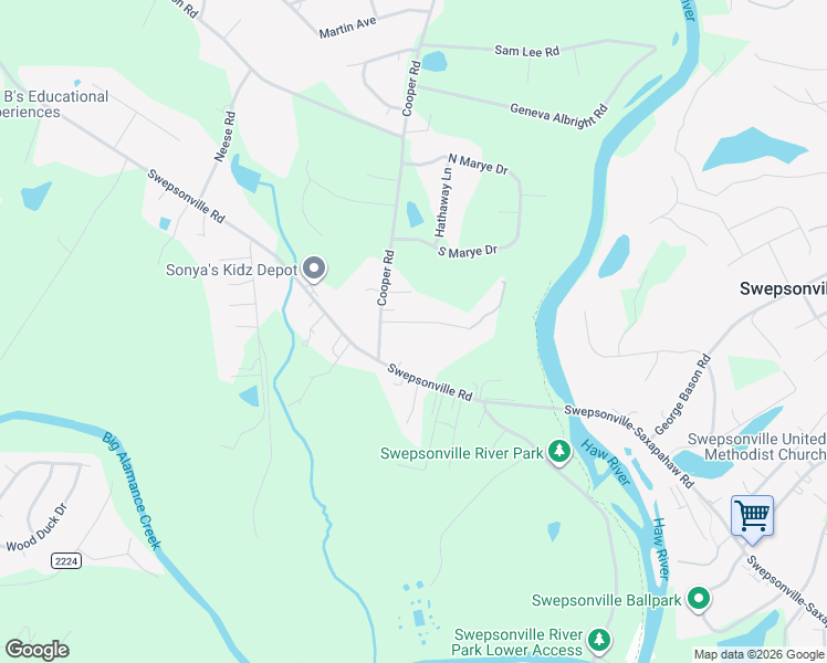 map of restaurants, bars, coffee shops, grocery stores, and more near 2333 Olde Spring Court in Graham