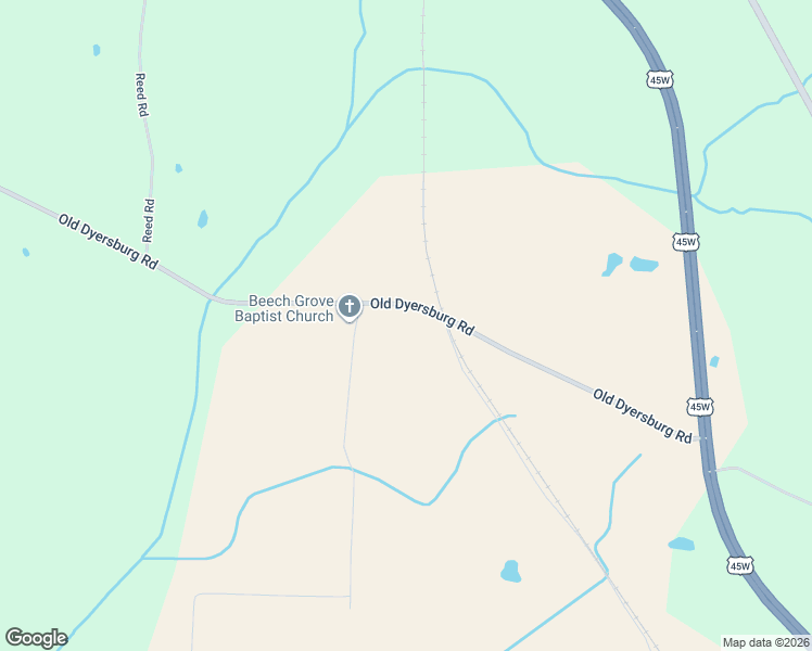 map of restaurants, bars, coffee shops, grocery stores, and more near 225 Old Dyersburg Road in Dyer