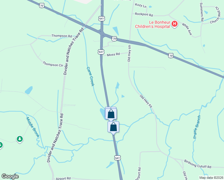 map of restaurants, bars, coffee shops, grocery stores, and more near 1940 Highway 641 South in Camden