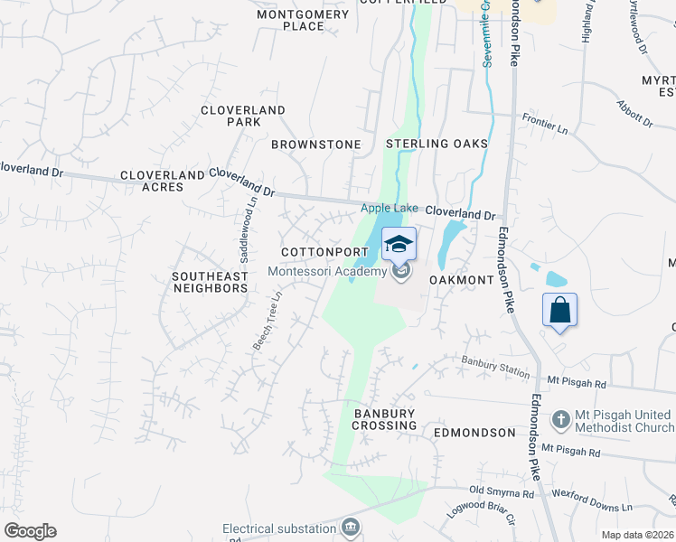map of restaurants, bars, coffee shops, grocery stores, and more near 5504 Cottonport Drive in Brentwood