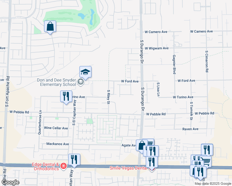 map of restaurants, bars, coffee shops, grocery stores, and more near 8778 South Evan Lilas Street in Las Vegas