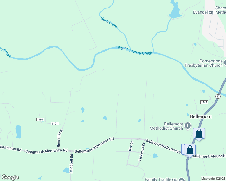 map of restaurants, bars, coffee shops, grocery stores, and more near 2870 Shiloh Stone Court in Burlington