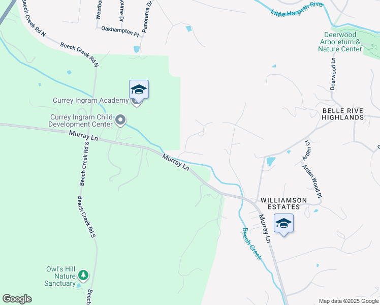 map of restaurants, bars, coffee shops, grocery stores, and more near Olde Towne Road in Brentwood