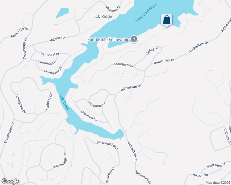map of restaurants, bars, coffee shops, grocery stores, and more near 12 Brummel Lane in Crossville