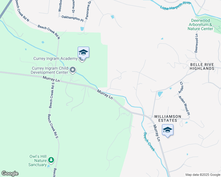 map of restaurants, bars, coffee shops, grocery stores, and more near Olde Towne Road in Brentwood
