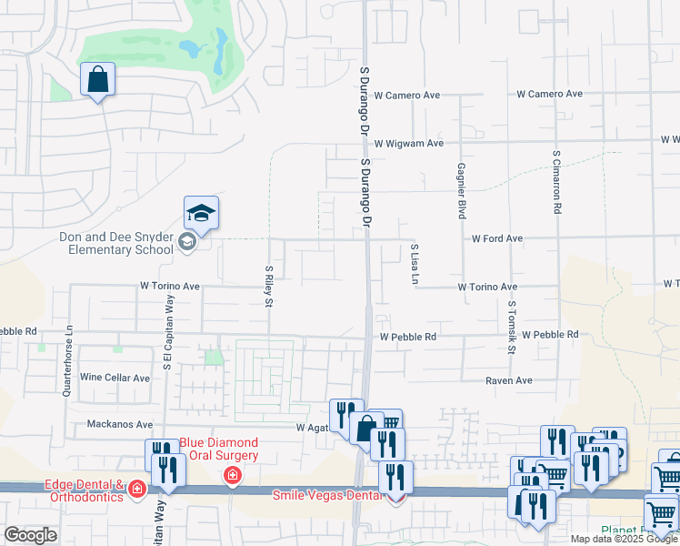 map of restaurants, bars, coffee shops, grocery stores, and more near 8766 Victoria Park Street in Las Vegas