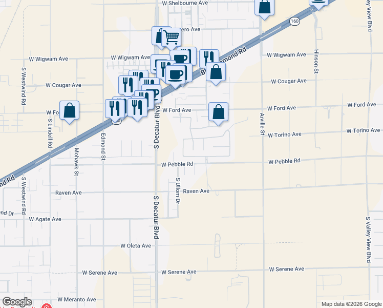 map of restaurants, bars, coffee shops, grocery stores, and more near 4744 Deer Forest Avenue in Las Vegas
