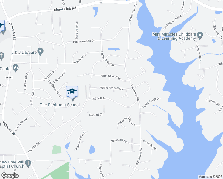 map of restaurants, bars, coffee shops, grocery stores, and more near 4007 Grind Stone Court in High Point