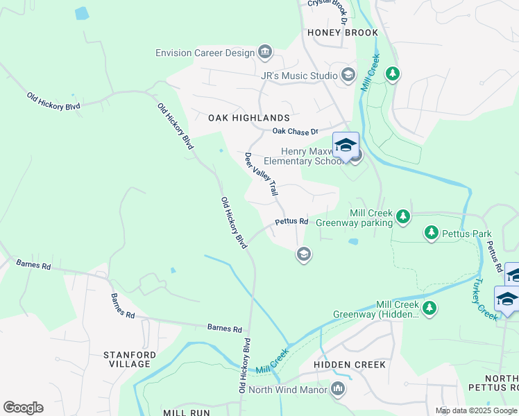 map of restaurants, bars, coffee shops, grocery stores, and more near 2121 Skyglen Trace in Nashville