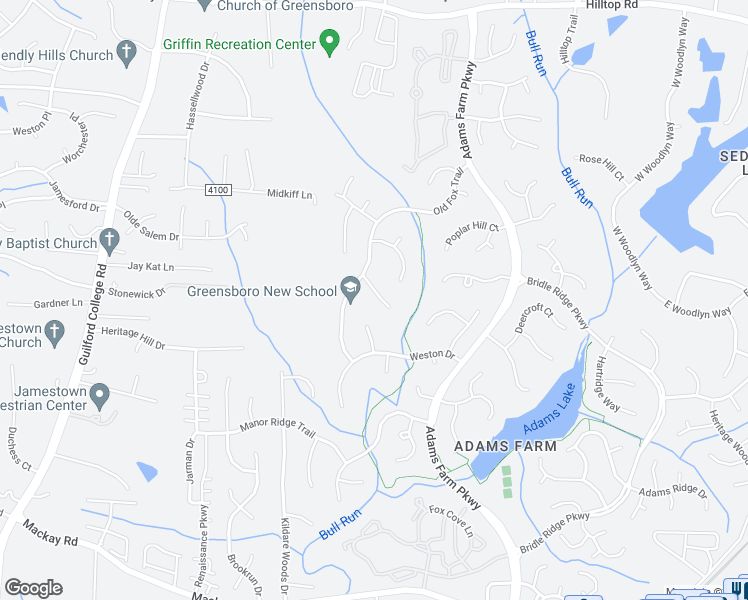 map of restaurants, bars, coffee shops, grocery stores, and more near 10 Oleander Point in Greensboro