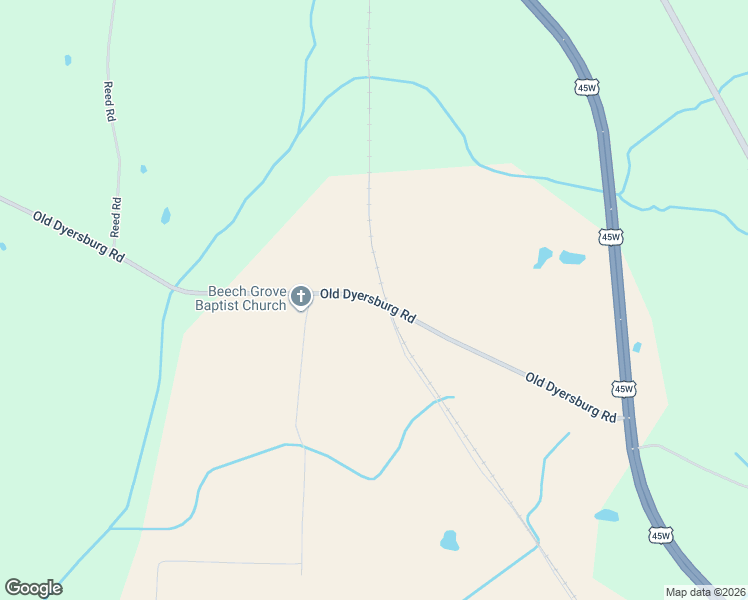 map of restaurants, bars, coffee shops, grocery stores, and more near 225 Old Dyersburg Road in Dyer