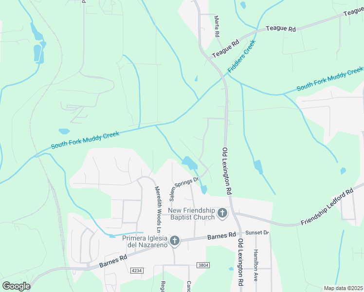 map of restaurants, bars, coffee shops, grocery stores, and more near 4120 Salem Springs Court in Winston-Salem