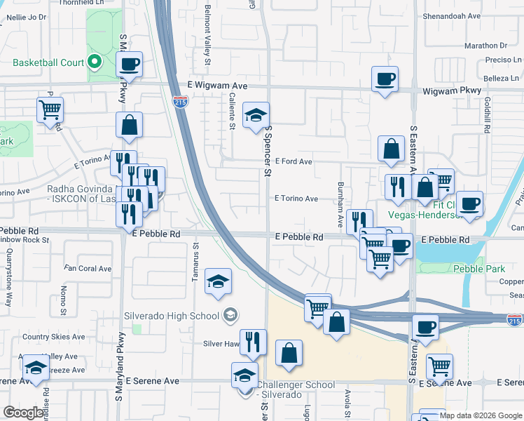 map of restaurants, bars, coffee shops, grocery stores, and more near in Paradise