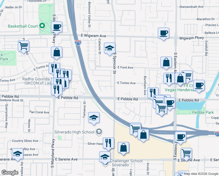 map of restaurants, bars, coffee shops, grocery stores, and more near in Paradise
