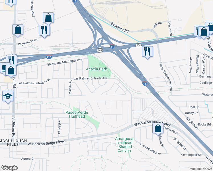 map of restaurants, bars, coffee shops, grocery stores, and more near 767 Durgos Drive in Henderson