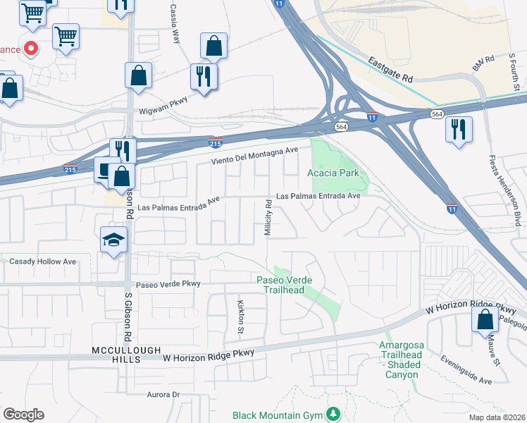 map of restaurants, bars, coffee shops, grocery stores, and more near 841 Entrada Ridge Avenue in Henderson