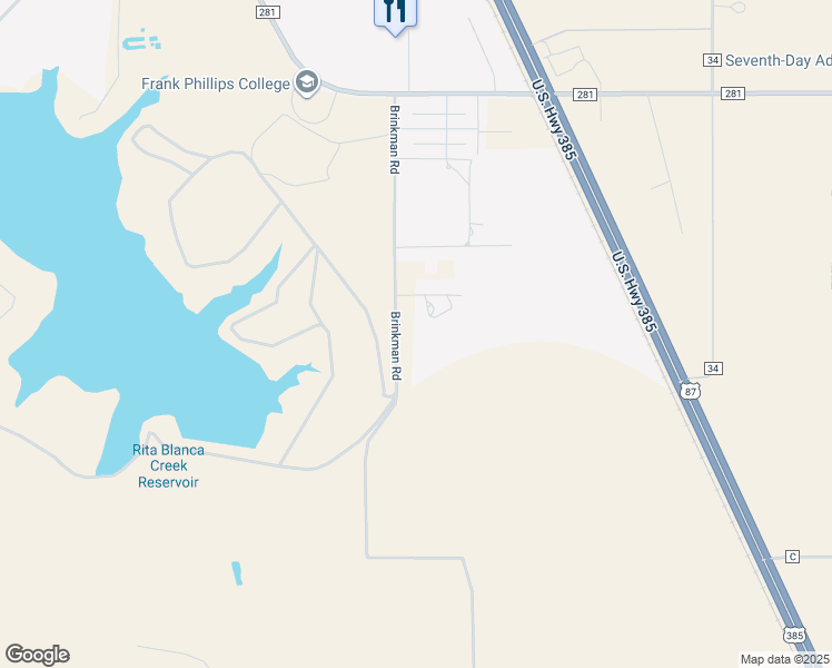 map of restaurants, bars, coffee shops, grocery stores, and more near 11910 County Road 33 in Dalhart