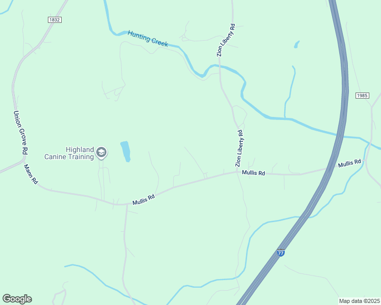 map of restaurants, bars, coffee shops, grocery stores, and more near 537 Lake Mullis Road in Harmony