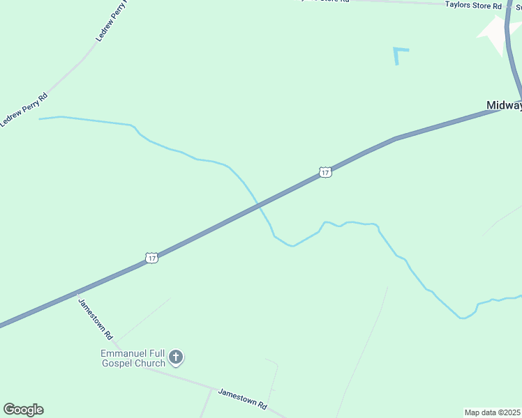 map of restaurants, bars, coffee shops, grocery stores, and more near U.S. 17 in Merry Hill