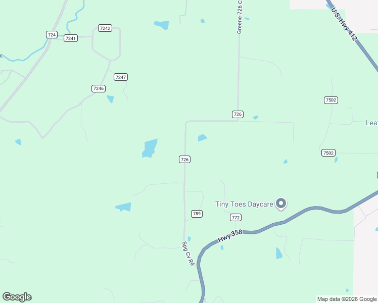 map of restaurants, bars, coffee shops, grocery stores, and more near 439-699 Greene Road 726 in Paragould