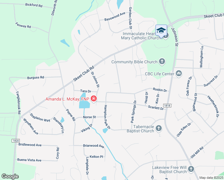map of restaurants, bars, coffee shops, grocery stores, and more near 706 Ruskin Drive in High Point