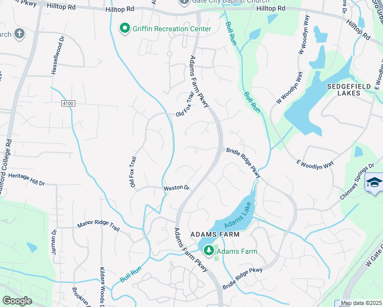 map of restaurants, bars, coffee shops, grocery stores, and more near 5608 Boxborough Court in Greensboro