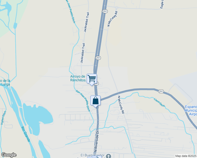 map of restaurants, bars, coffee shops, grocery stores, and more near 601A Calle Jose Trujillo in Española