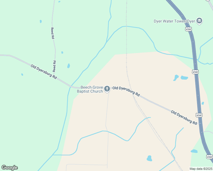map of restaurants, bars, coffee shops, grocery stores, and more near 238 Old Dyersburg Road in Dyer