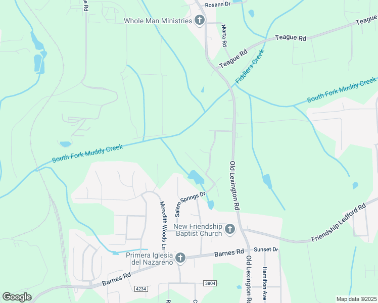 map of restaurants, bars, coffee shops, grocery stores, and more near 4109 Salem Springs Court in Winston-Salem