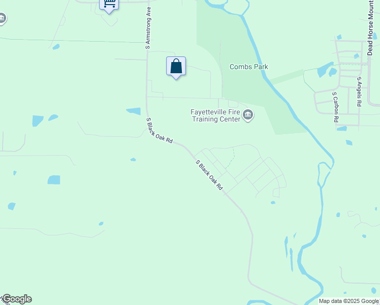 map of restaurants, bars, coffee shops, grocery stores, and more near 2901 South Black Oak Road in Fayetteville