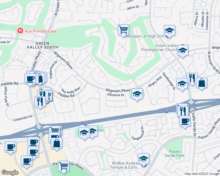 map of restaurants, bars, coffee shops, grocery stores, and more near 1918 Grey Eagle Street in Henderson