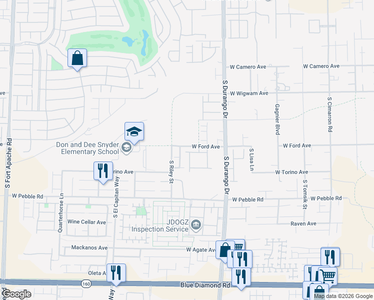 map of restaurants, bars, coffee shops, grocery stores, and more near 8706 South Evan Lilas Street in Las Vegas