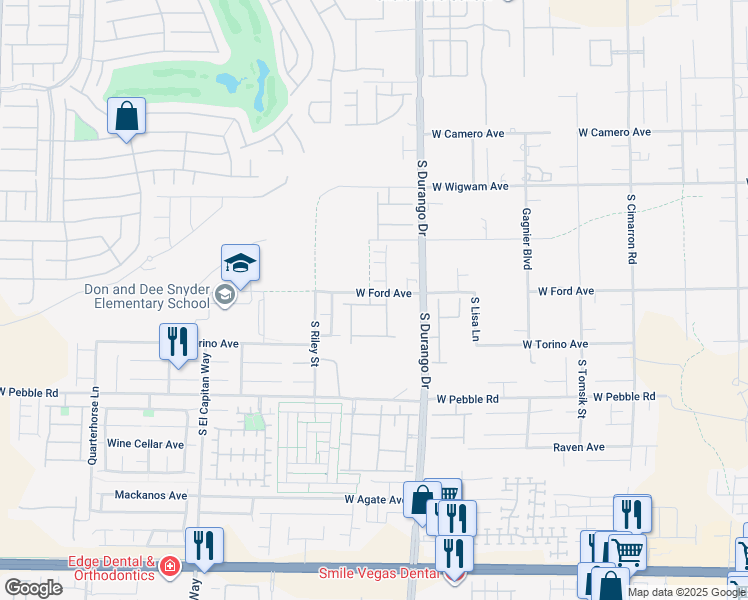 map of restaurants, bars, coffee shops, grocery stores, and more near 8694 Glen Echo Avenue in Las Vegas