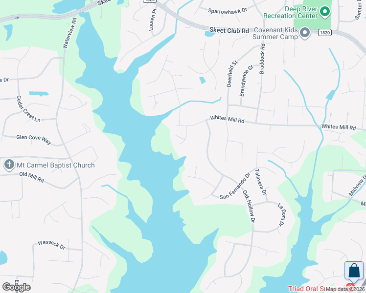 map of restaurants, bars, coffee shops, grocery stores, and more near 4007 Baywater Point in High Point